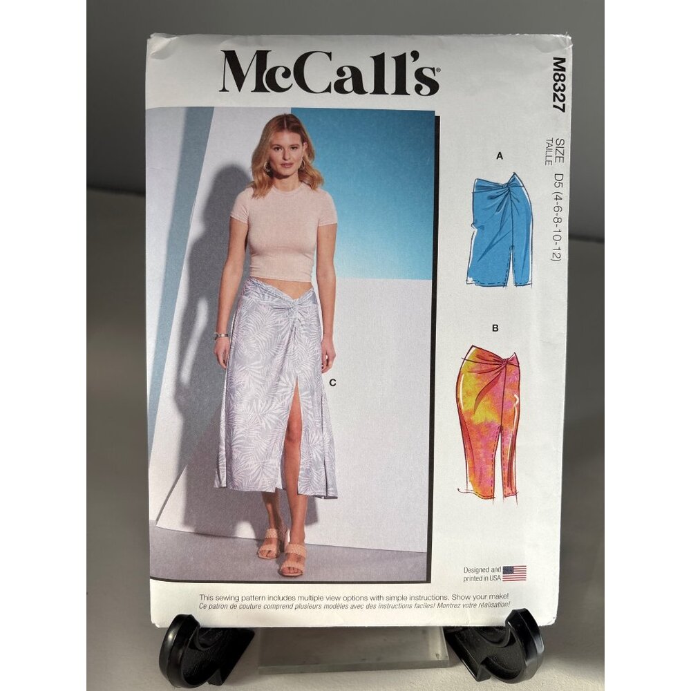 McCalls Womens Wrap Skirt Sewing Pattern M8327 Size 4-6-8-10-12 Uncut 2022